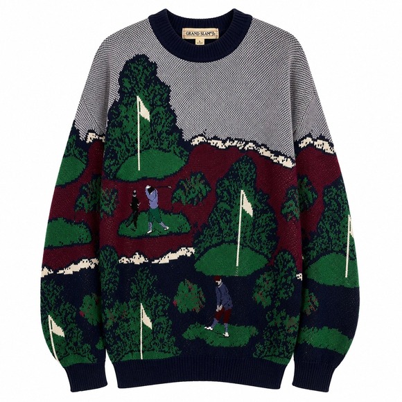 Grand Slam Other - Grand Slam Sweater Mens Large Eccletic Granpda Golf Vintage 90s Rare Pullover